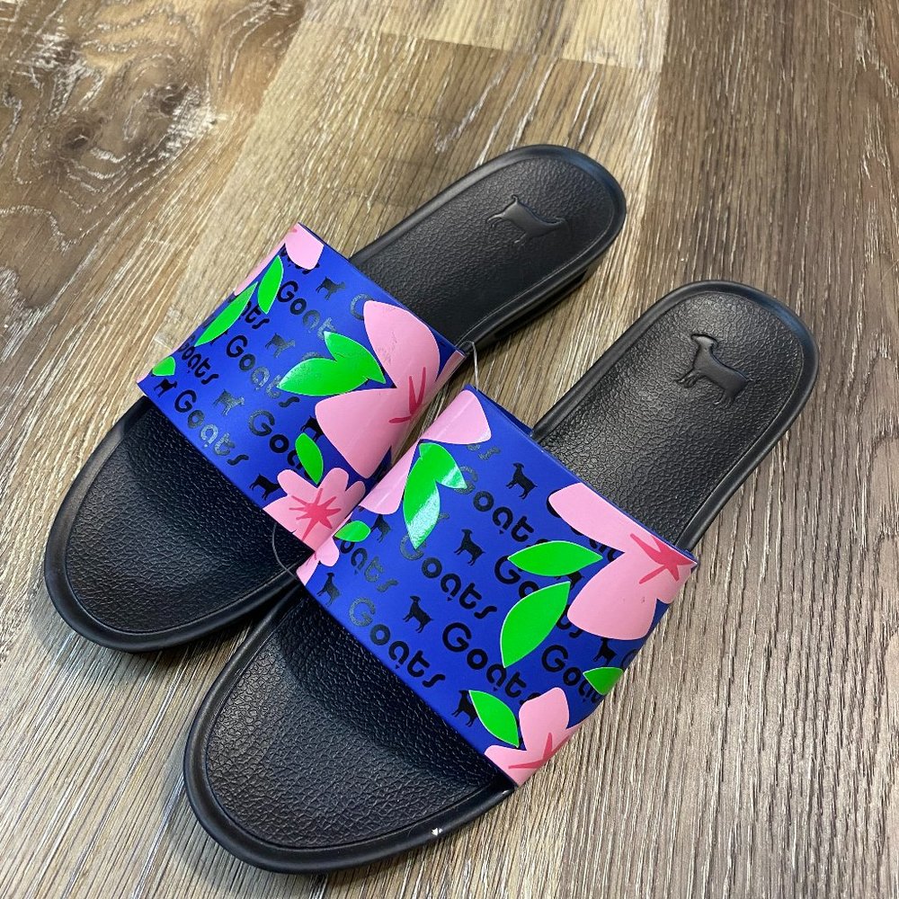 ☂️GOATS - Pink Floral Slides